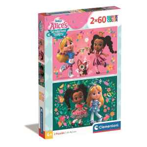Alice Csodaország cukrászdája 2x60 db-os puzzle Clementoni