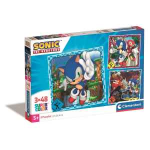Sonic a sündisznó 3x48 db-os puzzle Clementoni