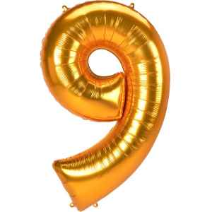 Arany Gold 9-es szám fólia lufi 137 cm