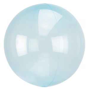Áttetsző Crystal Gömb Blue Fólia lufi 45 cm