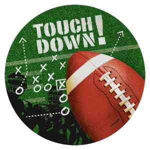 Amerikai futball Touchdown papírtányér 8 db-os 23 cm