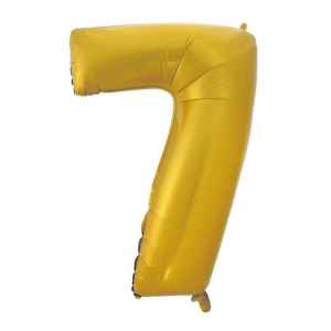 Arany 7-es Gold Mat szám fólia lufi 92 cm
