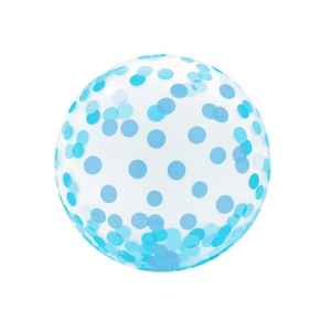 Blue Dots Aqua gömb fólia lufi 46 cm