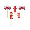 Tűzoltó Red tortagyertya, gyertya szett 5 db-os