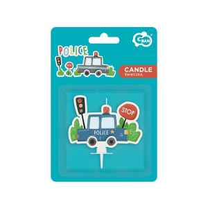 Rendőr Beep tortagyertya 7 cm