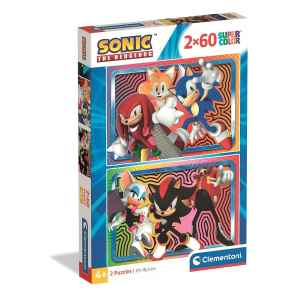 Sonic a sündisznó 2x60 db-os puzzle Clementoni
