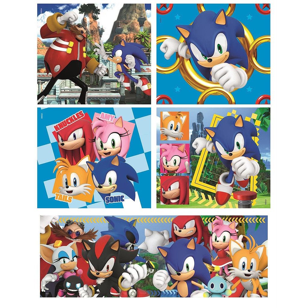 Sonic a sündisznó 10 az 1-ben puzzle Clementoni