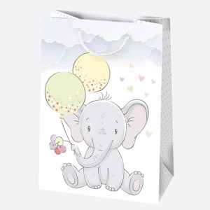 Babaváró Welcome papír ajándéktasak, ajándékzacskó 23x32x11 cm