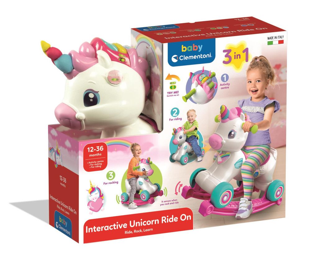 Interaktív Unikornis Rainbow Rider 3 az 1-ben Clementoni