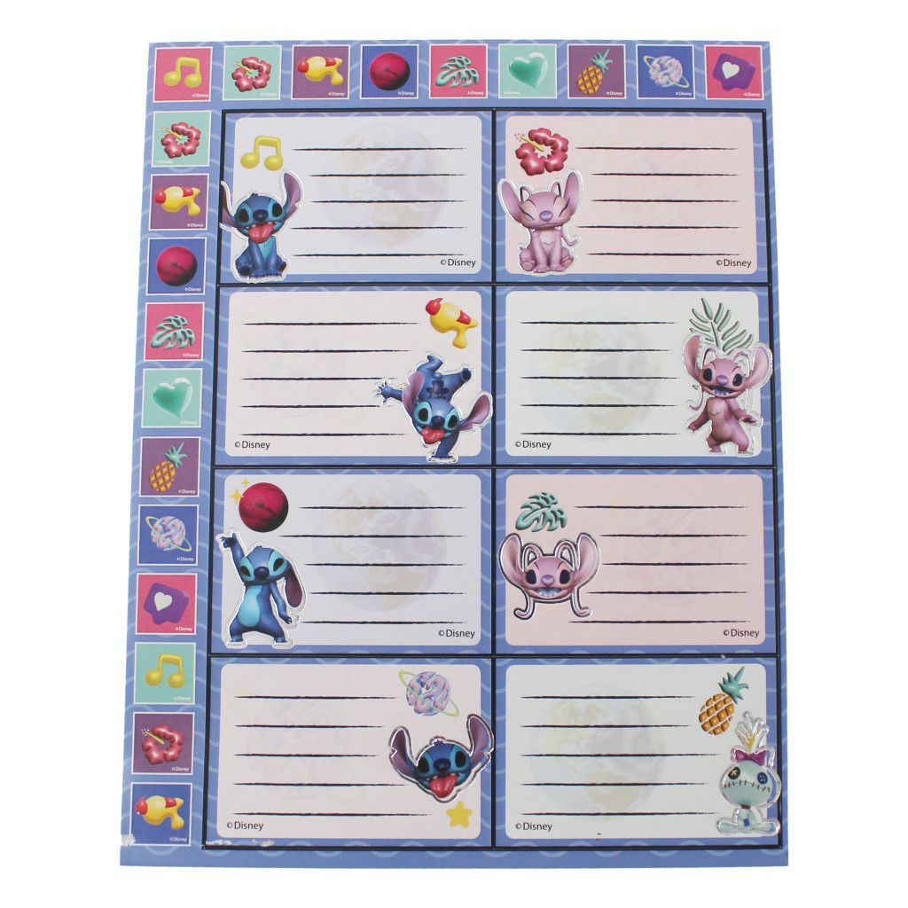 Disney Lilo és Stitch, A csillagkutya Aliens füzetcímke matricával 16 db-os