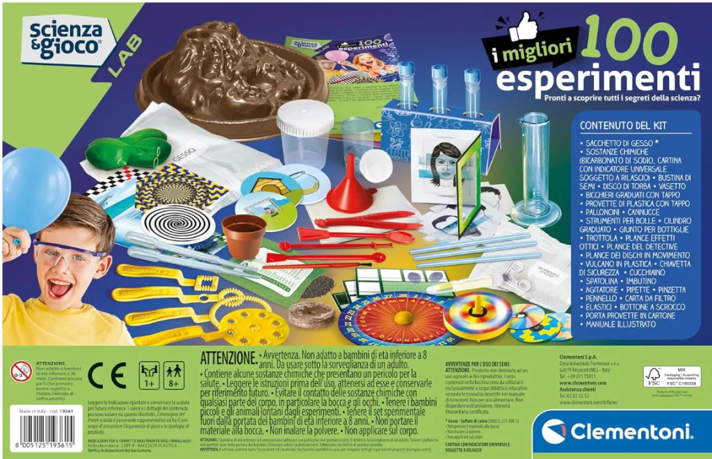 100 legjobb tudományos kísérlet készlet Science & Play Clementoni