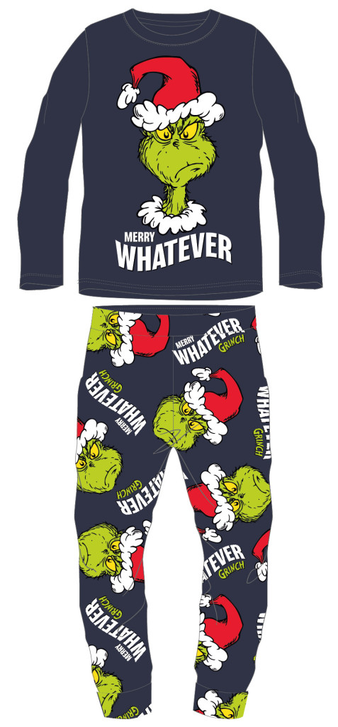 A Grincs Merry Whatever Blue gyerek hosszú pizsama 15 - 16 év / 170 - 176 cm