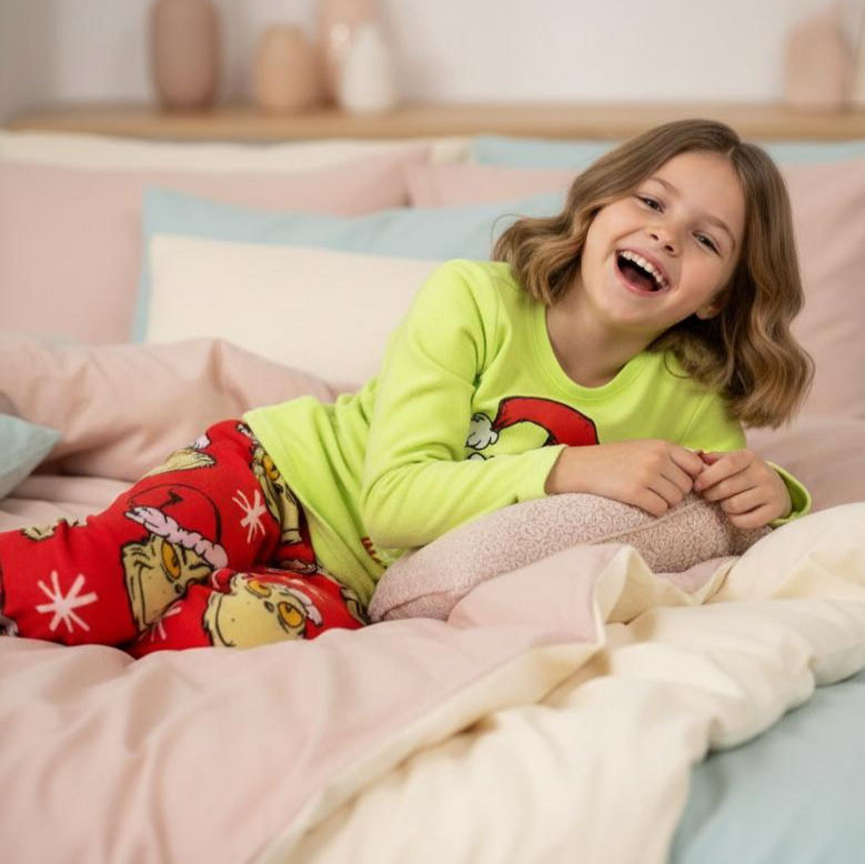 A Grincs Merry Whatever gyerek hosszú pizsama 9 - 10 év / 134 - 140 cm Velúr