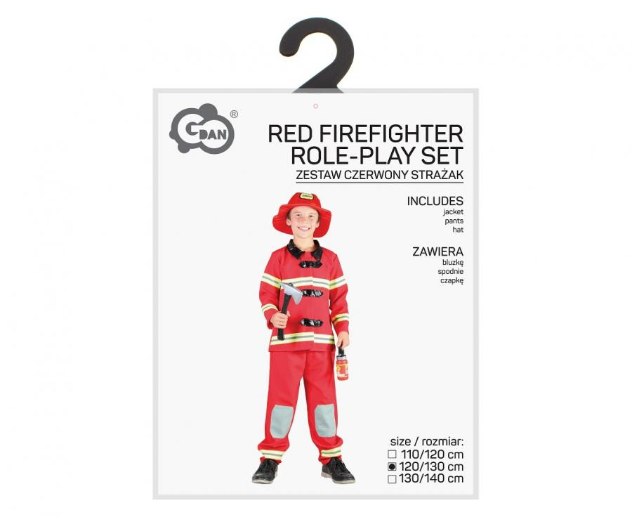 Tűzoltó Red jelmez 130/140 cm