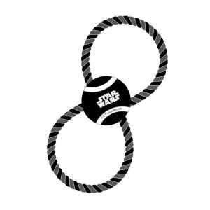 Star Wars Black teniszlabda és kötél kutyajáték
